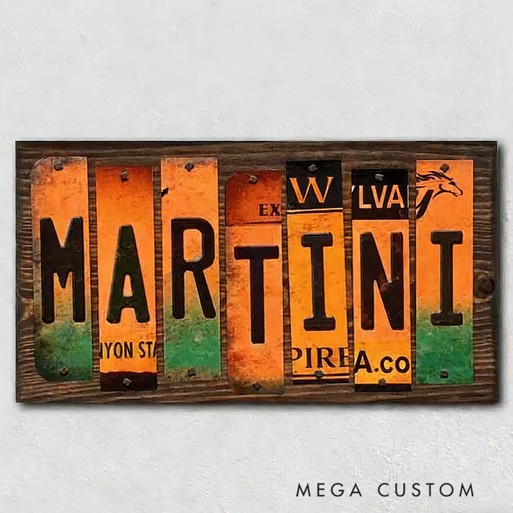 Personalized License Plate Wall Art Unique Gift for Car Enthusiasts