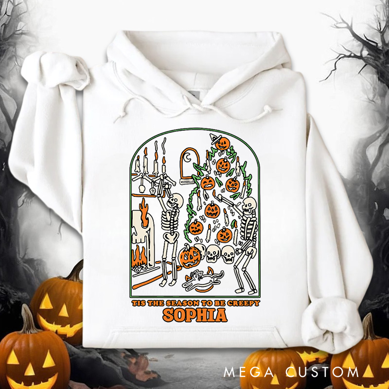 Personalized Skeleton and Pumpkin Party Extravaganza for Creative and Festive Celebration Hoodies
