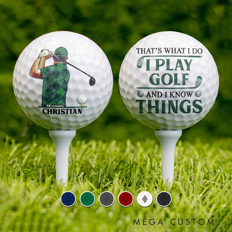 Personalized Golf Ball Featuring Custom Golf Artwork and Inspiring Text  