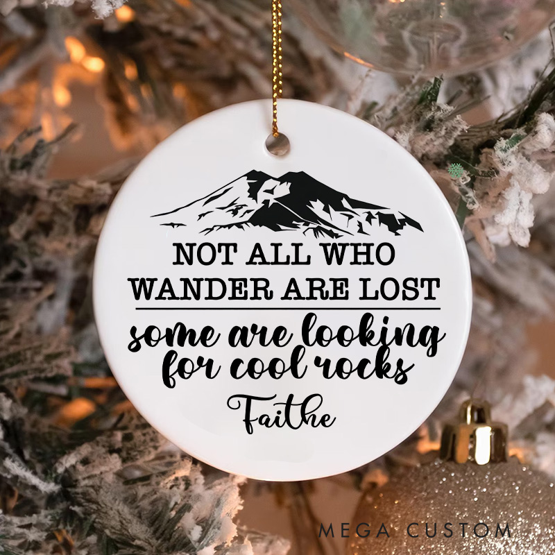 Personalized Not All Who Wander are Lost Christmas Ornament Outdoor Adventure Lover Christmas Ornament Gift for Hiking
