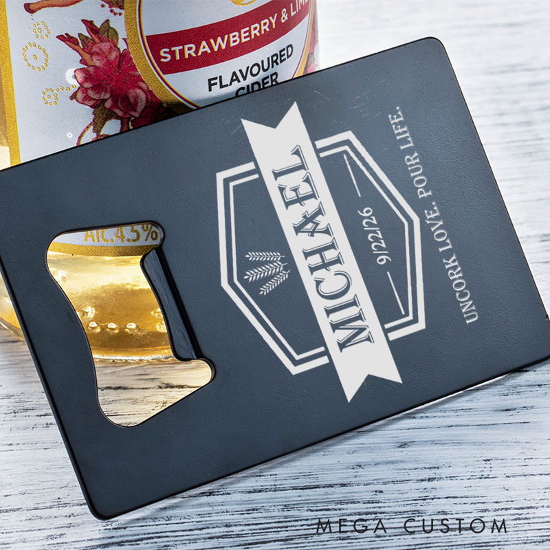 Personalized Credit Card Bottle Opener Beer Opener Unique Housewarming Gifts to Celebrate New Beginnings