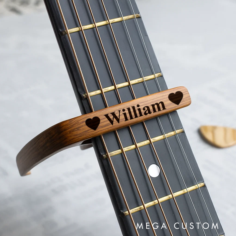 Personalized Guitar Capo and Customized Message and Musician Gift