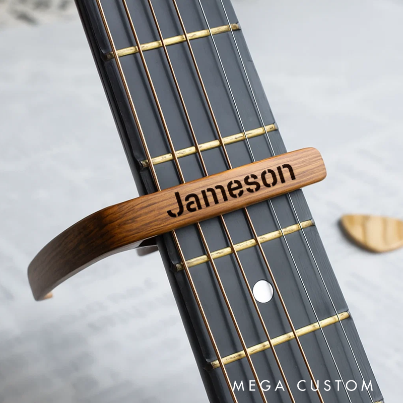 Personalized Guitar Capo, Custom Capo Effect a Unique Gift for the Guitar Player