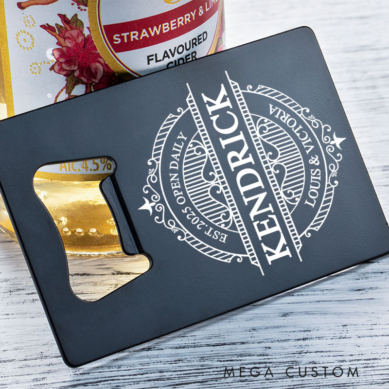 Personalized Card Bottle Opener Engraved Bottle Opener Metal Bottle Opener Wedding Gifts Housewarming Gifts Couple Gifts
