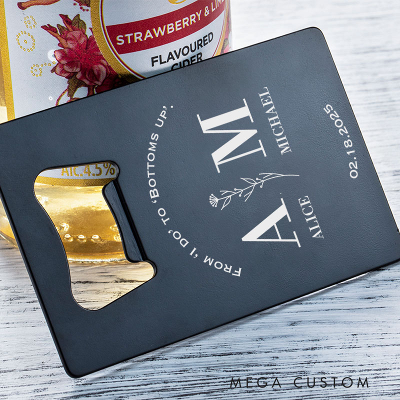 Personalized Wedding Bottle Opener Custom Stainless Steel Bottle Opener for Couples Perfect for Housewarming Anniversaries and Unique Gifts