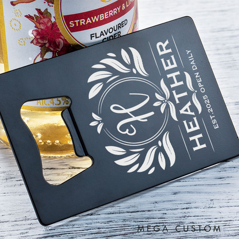 Personalized Bottle Opener for Housewarming Custom Stainless Steel Design with Family Name Perfect for New Home Gifts and Celebrations