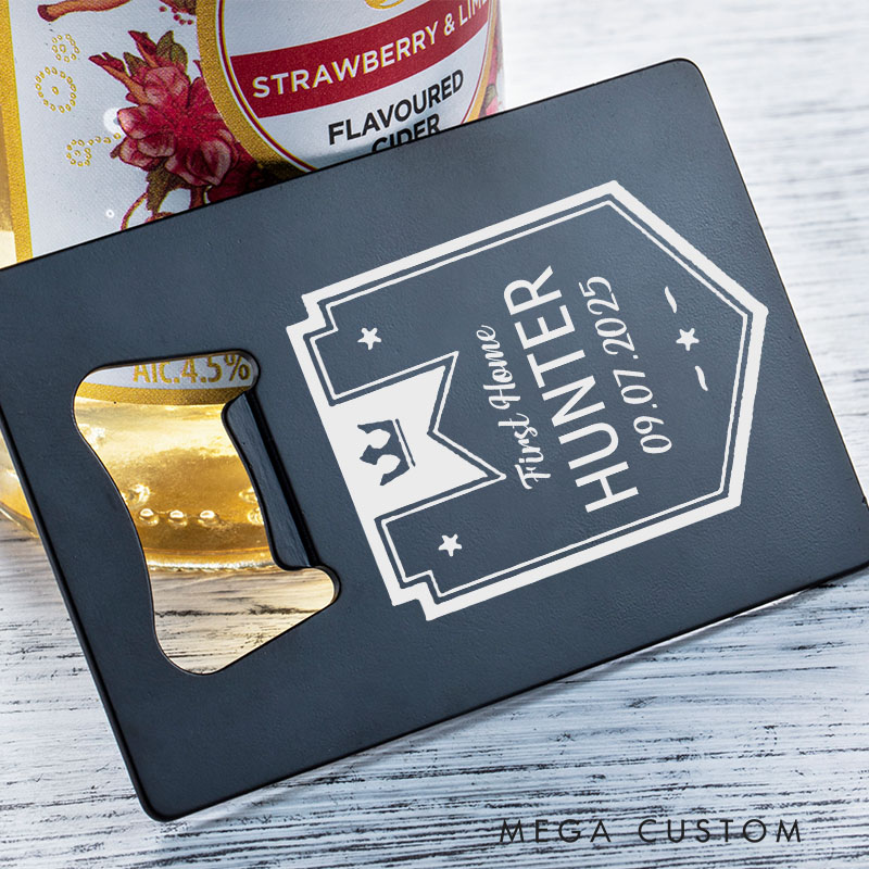 Personalized Stainless Steel Bottle Opener Custom Housewarming Bottle Opener for New Home Gifts First Home Celebrations and Unique Keepsakes