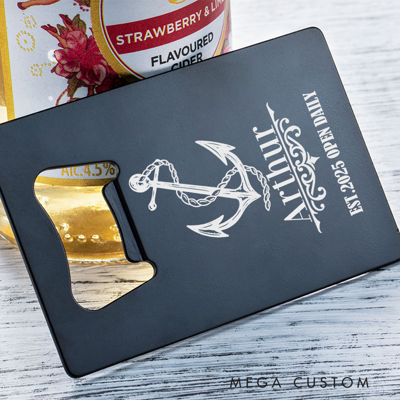 Personalized Stainless Steel Bottle Opener Custom Anchor-Themed Bottle Opener for Housewarming Gifts New Home Celebrations