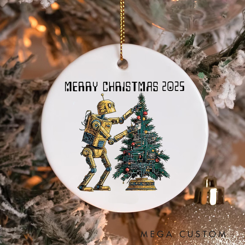 Personalized Tech Robot Board Tree Christmas Ornament Programmers Computer Enthusiasts Ornament Gift for Geek