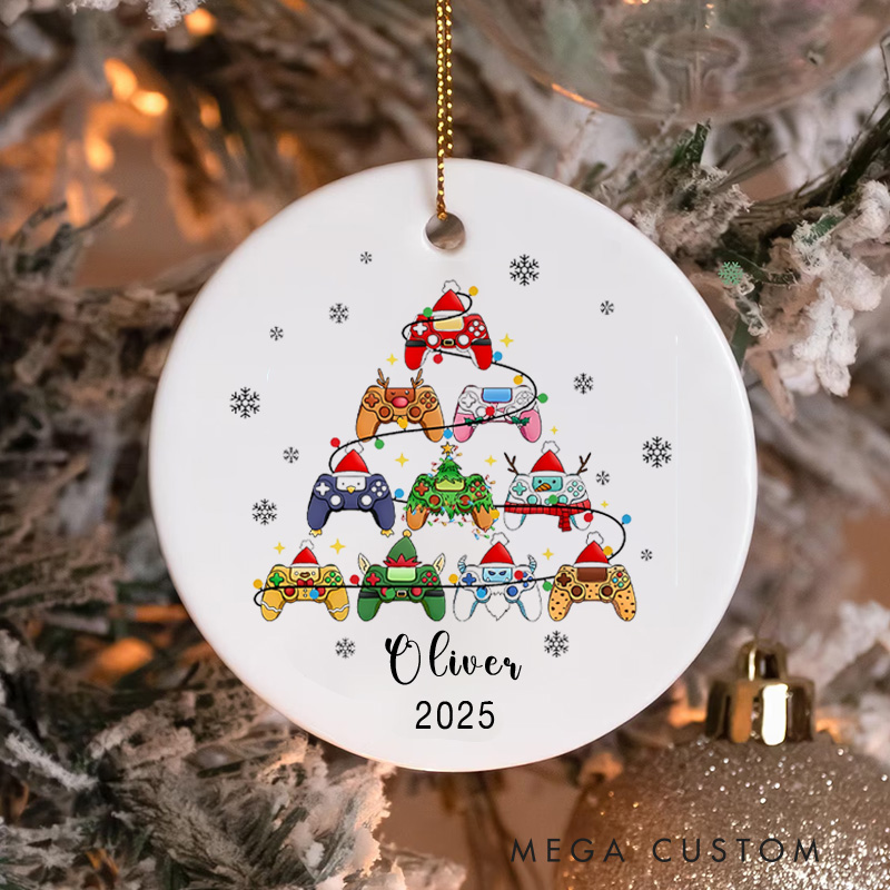 Personalized Gaming Christmas Tree Christmas Ornament Gamer Lovers Christmas Ornament Gift for Geek