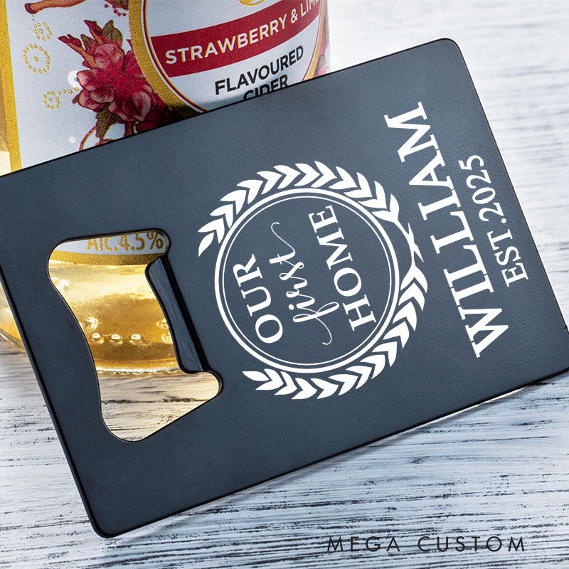Personalized Housewarming Bottle Opener Custom Stainless Steel Bottle Opener Our First Home Gifts Perfect for New Home Gifts