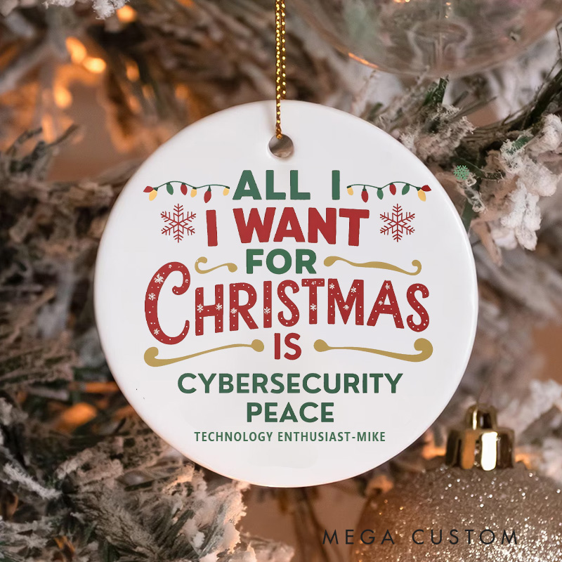 Personalized Computer Programmer Technology Lovers Christmas Ornament Gift for Geek IT