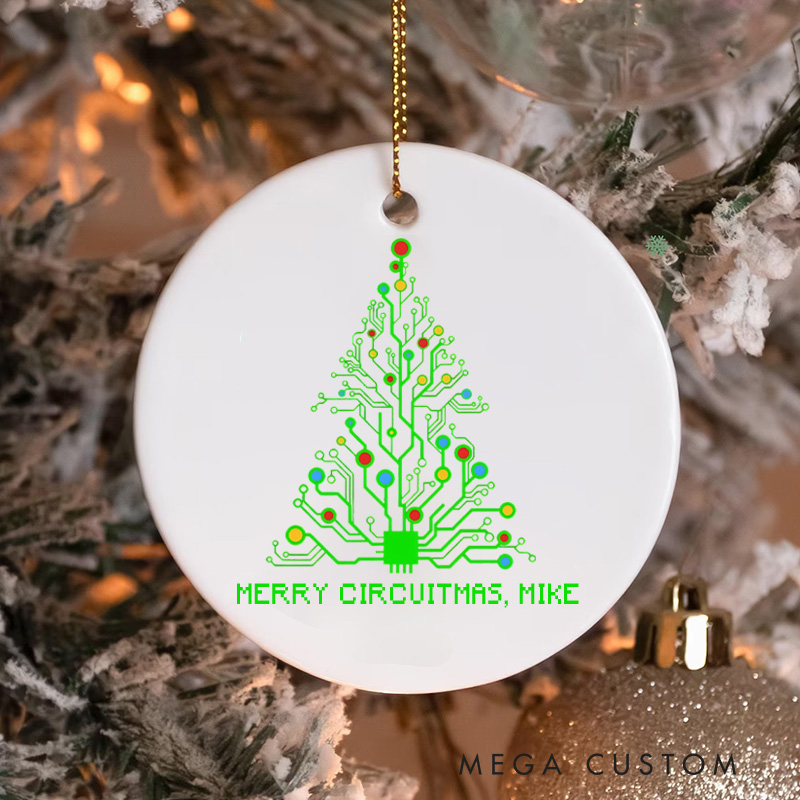Personalized Technology Lovers Christmas Ornament Engineer Programmer Enthusiasts Christmas Ornament Gift for Computer Geek