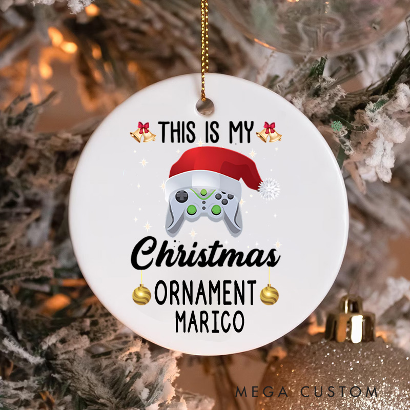 Personalized Gamer Enthusiasts Christmas Ornament This Is My Christmas Ornament Gift for Geek