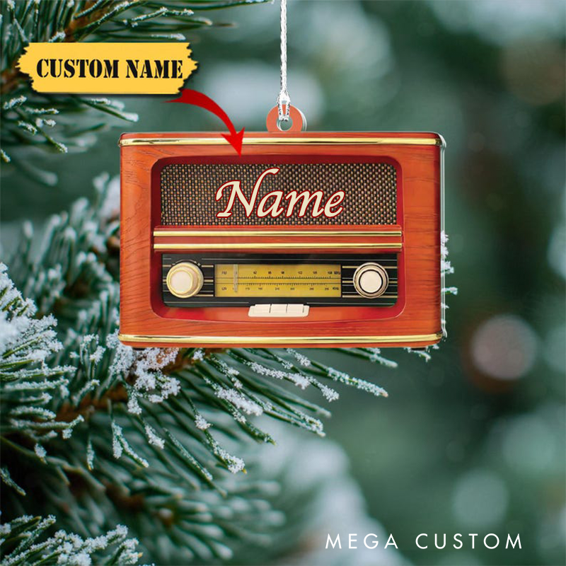 Personalized Radio Christmas Ornament and Radio Ornament Gift and Radio Ornament Hanging Tree and Radio Lovers Ornament