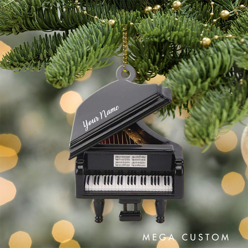 Personalized Piano Christmas Ornament for Christmas Tree Musical Instrument Ornaments Music Gifts