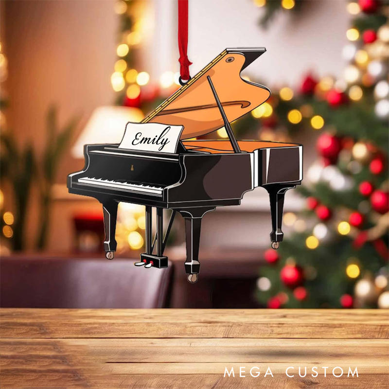 Personalized Piano Christmas Ornament and Tree Musical Instrument Ornaments and Music Gift