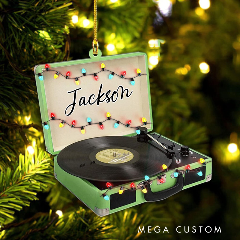 Personalized Vinyl Record Christmas Ornament and Vinyl Record Keepsake and Personalized Vinyl Record Machine Christmas Ornament and Vinyl Record