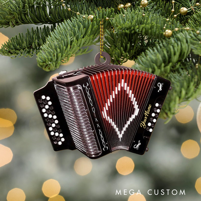 Personalized Accordion Christmas Ornament for Christmas Tree Musical Instrument Ornaments and Orchestra Accordion