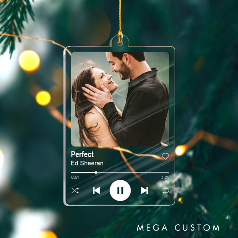 Personalized Acrylic Song Ornament and Gift for Music Lover