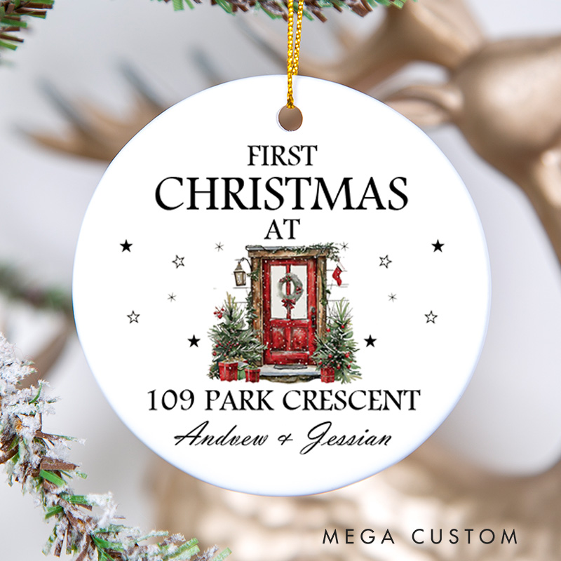 Personalized New Home Christmas Ornament 2025 Our First Christmas in Our New Home Christmas Tree New Home Ornament Address Ornament