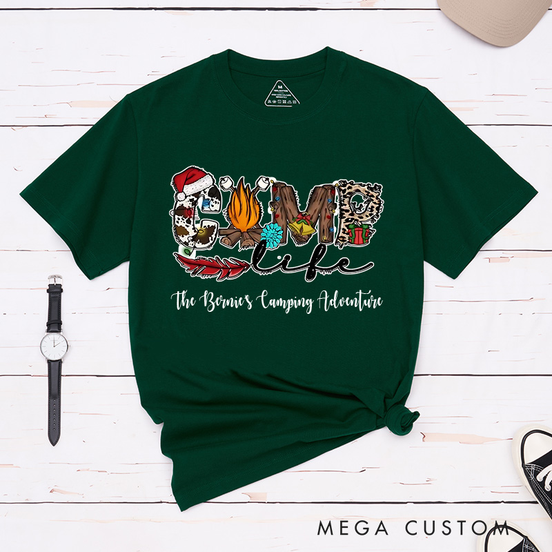 Personalized Camp Life T-Shirt Outdoor Adventures Christmas Shirt Gift for Hiking Lover