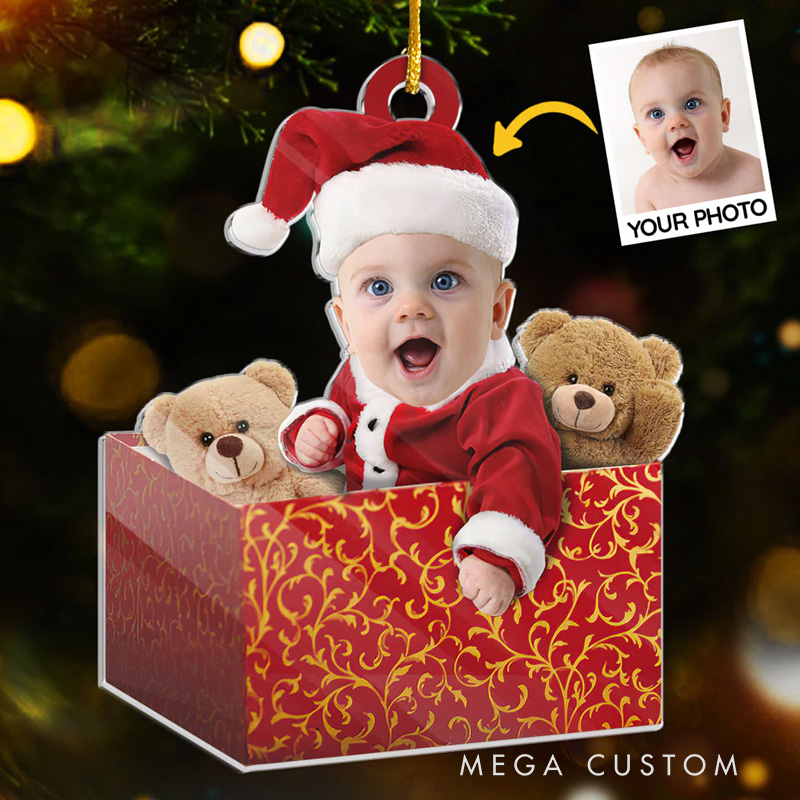 Personalized Photo I Know I'm Adorable Christmas Gift for Baby Newborn Baby