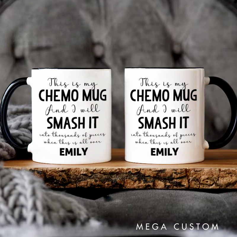 Personalized Chemo Mug Cancer Survivor Gift For Men And Women Cancer Awareness Month Gift
