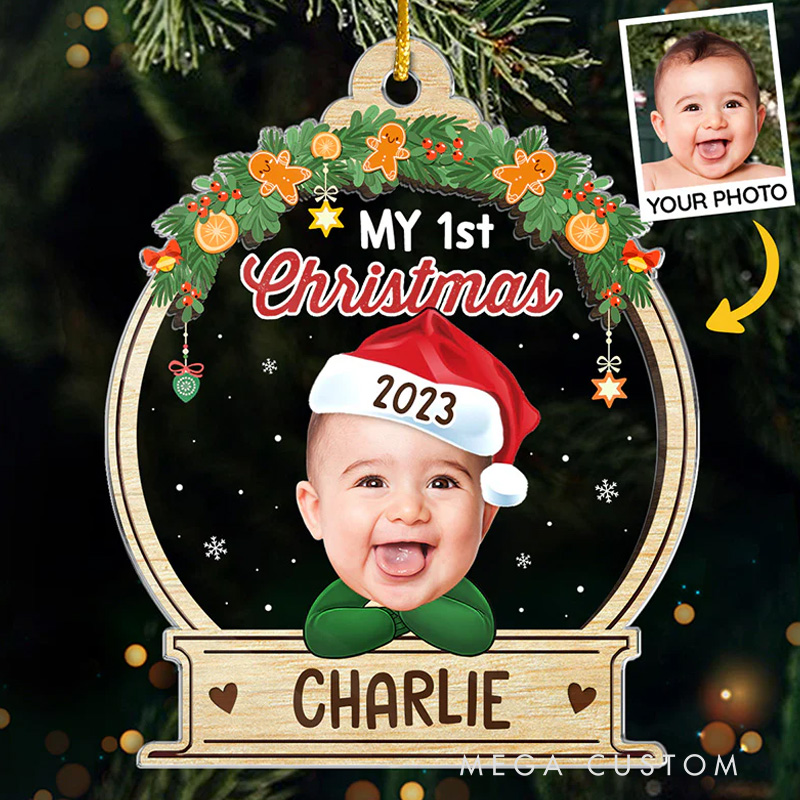 Personalized Photo Hello World Christmas Gift for Baby Newborn Baby