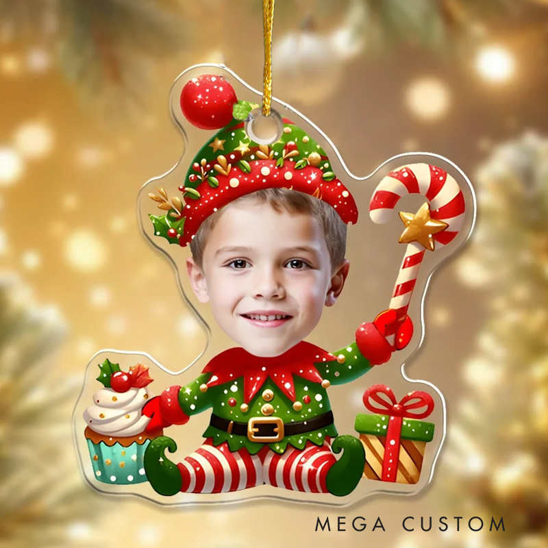 Personalized Photo Merry Christmas Ornament Kids Gift Christmas Gift for Kids