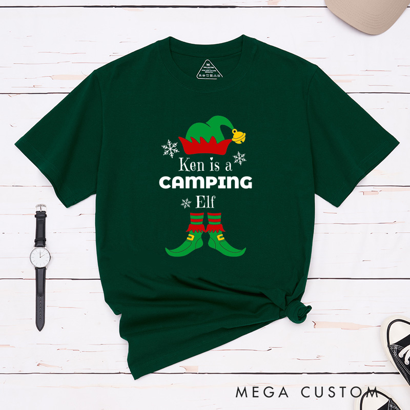 Personalized Christmas Outdoor Adventure T-Shirt Camping Lover Shirt Gift for Hiking Lover