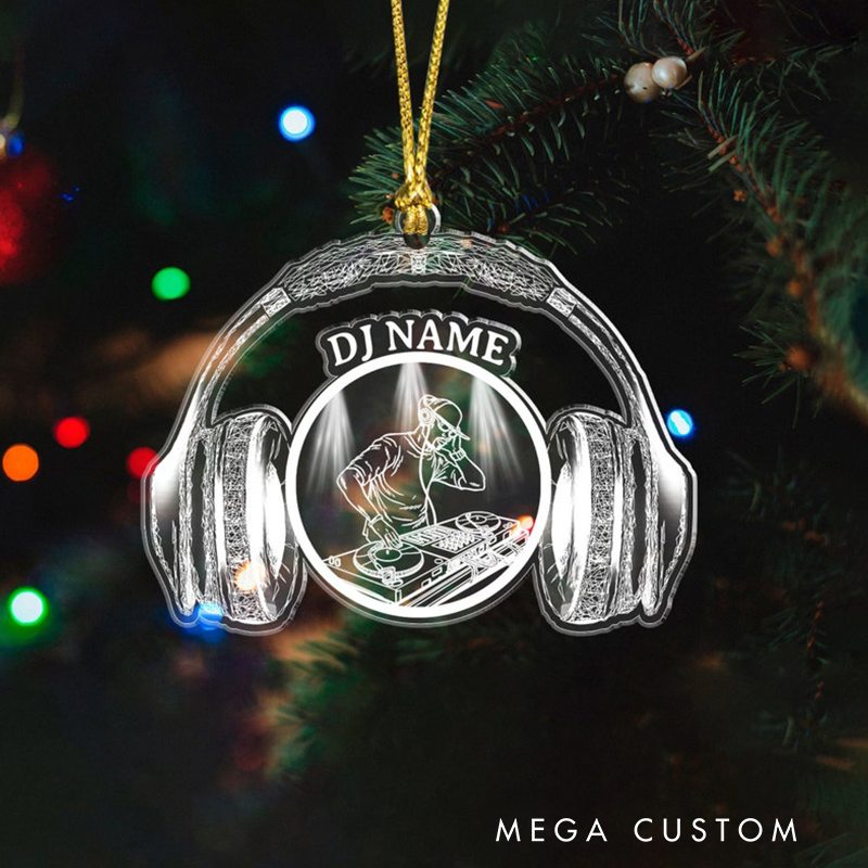 Personalized Name DJ Player Ornament and Christmas Gifts for DJ and DJ Table Ornament