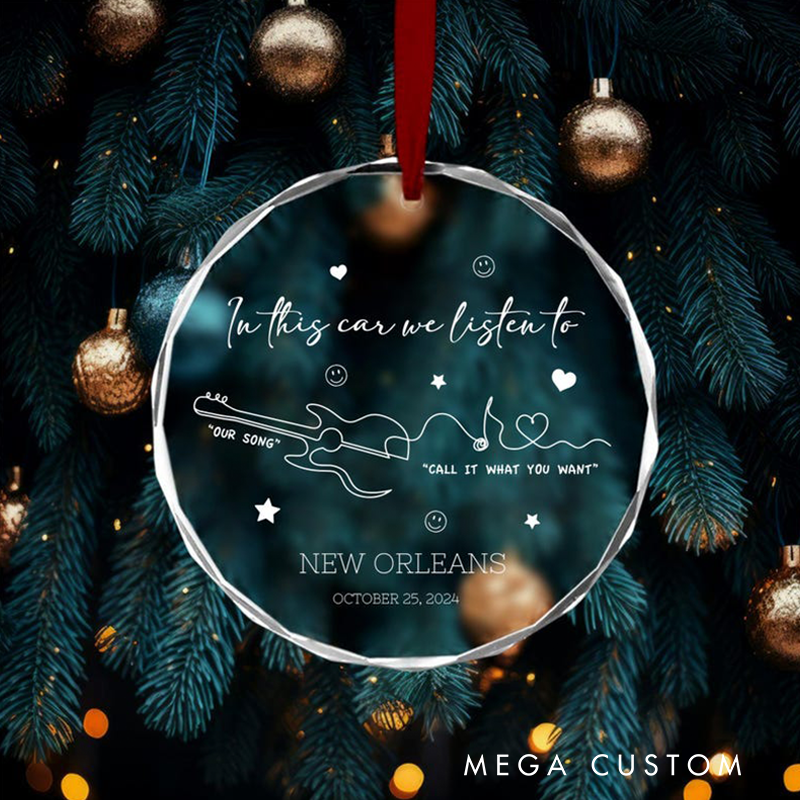 Personalized Musics Christmas Acrylic Ornament and Inspired Musics Ornament and Christmas Tour Ornament and Name Song Ornaments