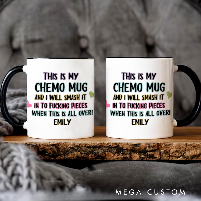 Personalized This Is My Chemo Mug Breast Cancer Awareness Gift Support Gift