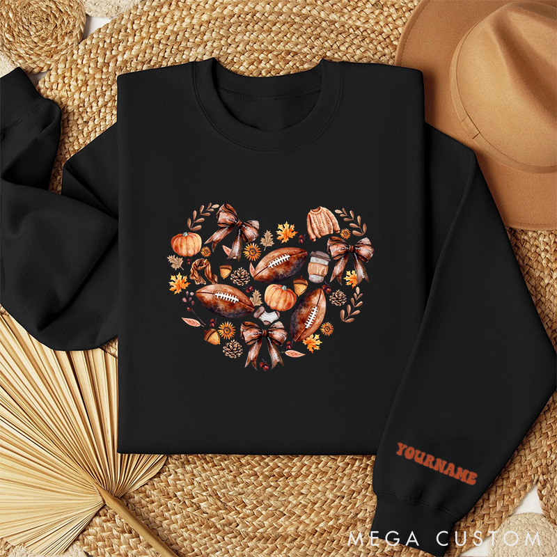 [Copy]Personalized Ghostly American Football Sweatshirt with Custom Name and Number, A Perfect Blend of Spooky and Sporty