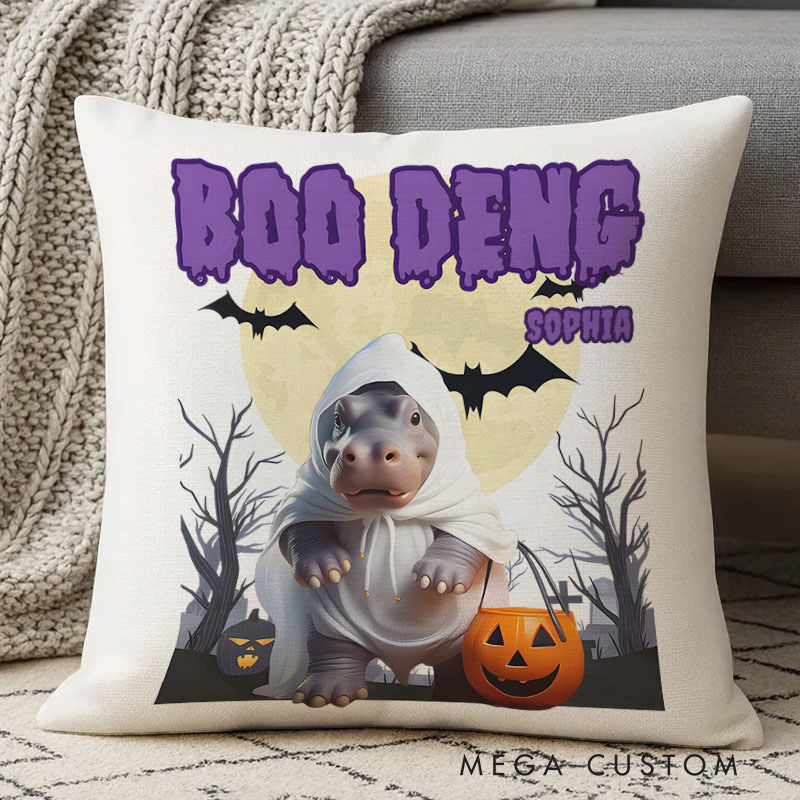 Personalized Boo Crew Ghost and Pumpkin Halloween Pillows for Spooky Celebrations
