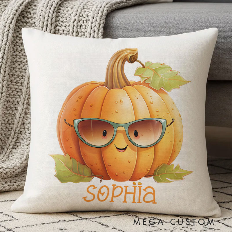 Personalized Pumpkin Patch Family Name Pillows for Warm Halloween Memories
