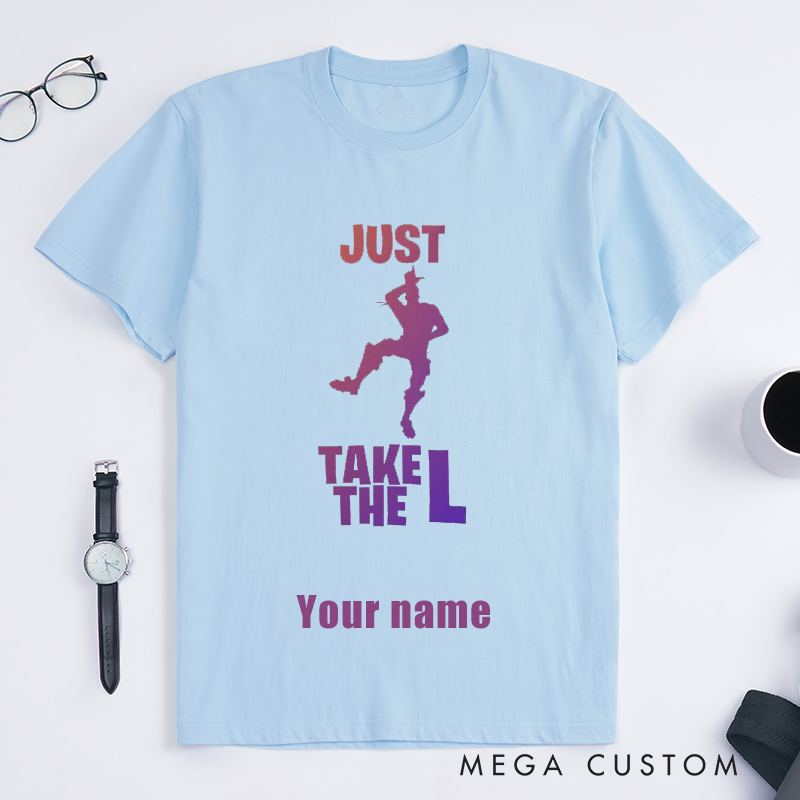 Personalized Just Take The Dance Silhouette Custom Name T-Shirts Gift Funny for Men Unique Tee Classic Fit Cool Present for Friends Family