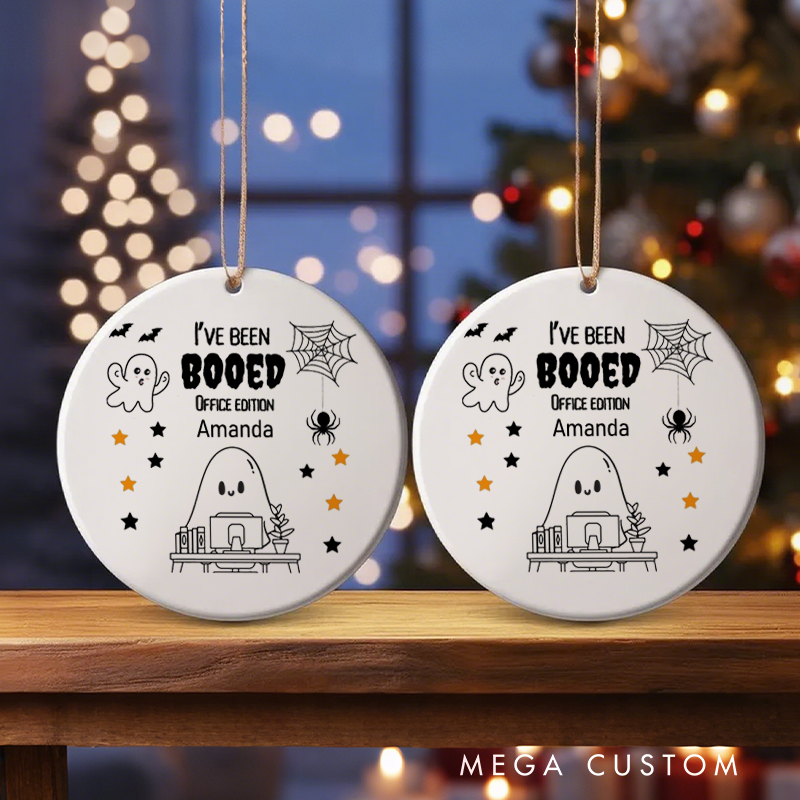 Personalized Office Worker Halloween Ornament I Have Been Booed Office Edition Appreciation Gift for Coworkers