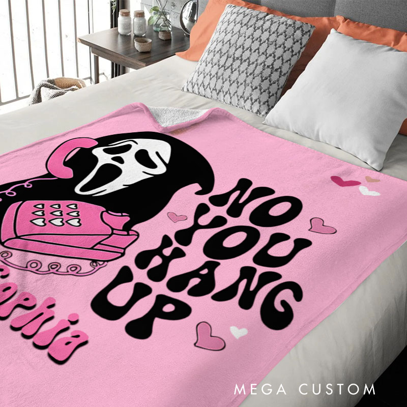 Personalized Funny Ghost Character Blanket Perfect for Adding Humor to Your Halloween Decor