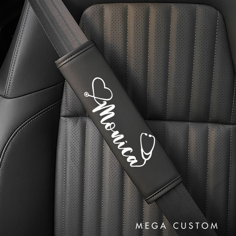 Personalized Nurse Seat Belt Cover Custom Name Car Seatbelt Cover Shoulder Seat Belt Gift