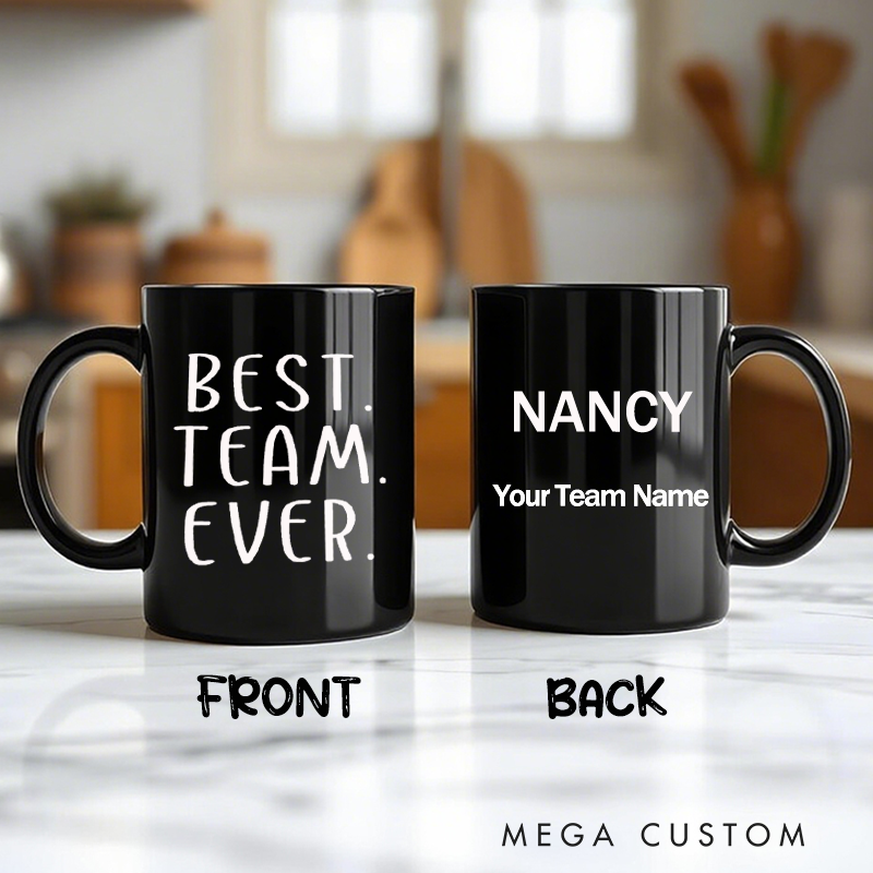 Personalized Office Worker Mug Gift Best Team Ever Mug Appreciation Gift for Coworkers