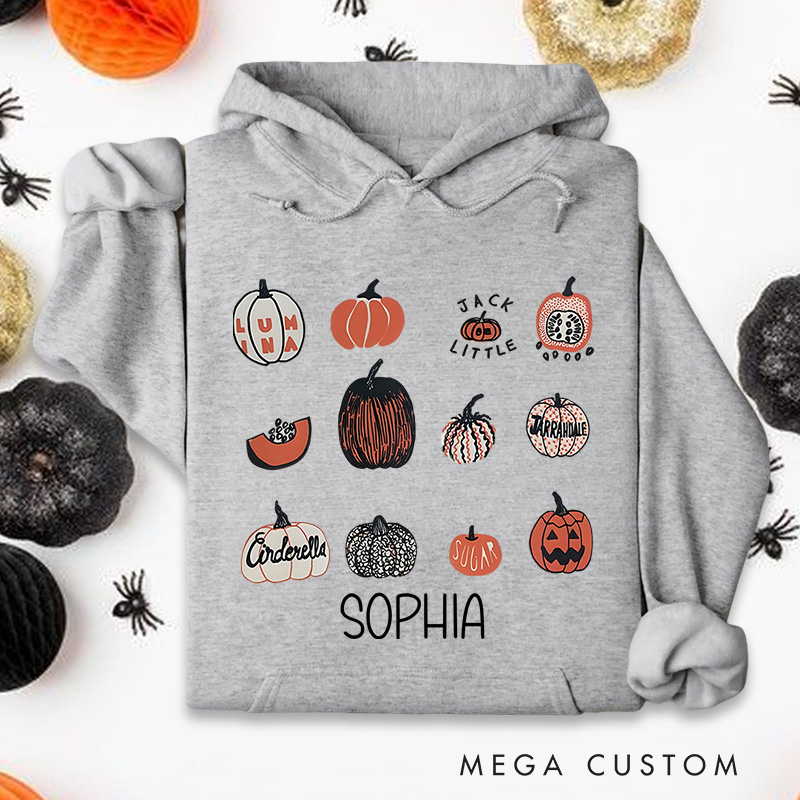 Personalized Charming Pumpkin Patch Collection for Cozy Autumn Hoodies