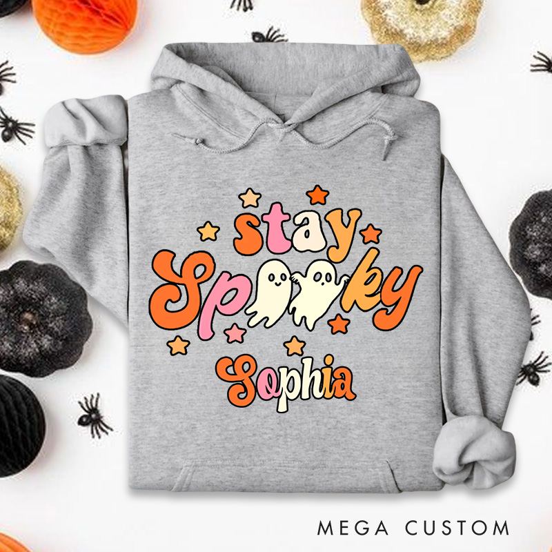 Personalized Stay Spooky with Starry Highlights for Unique and Fun Halloween Hoodies