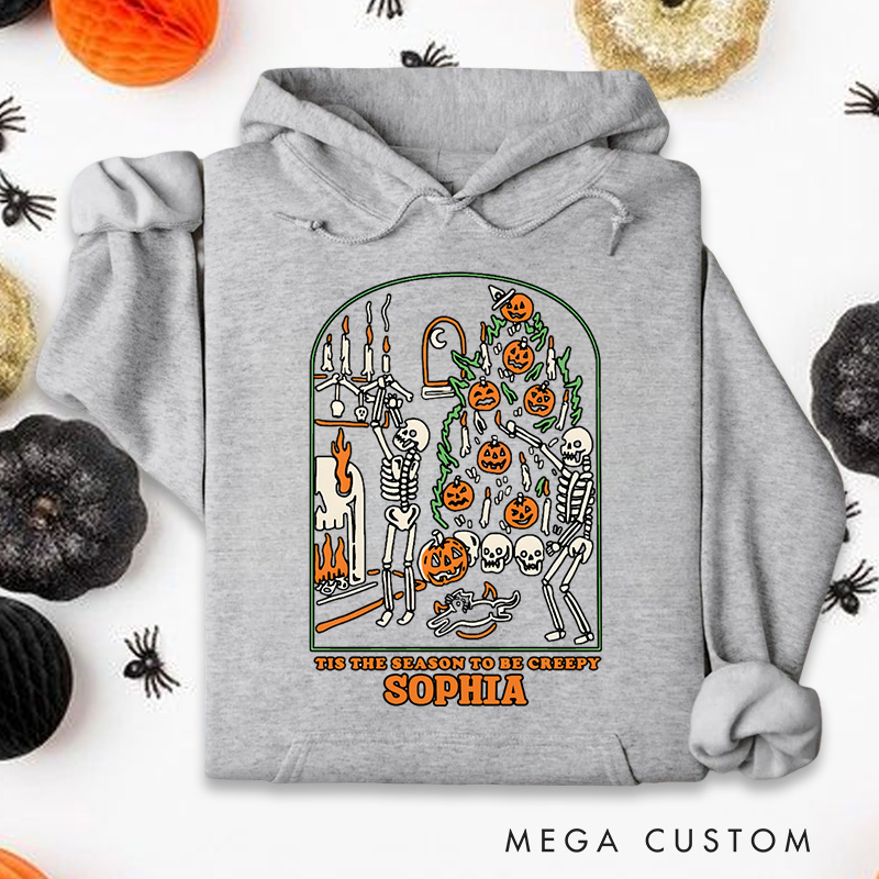Personalized Skeleton and Pumpkin Party Extravaganza for Creative and Festive Celebration Hoodies