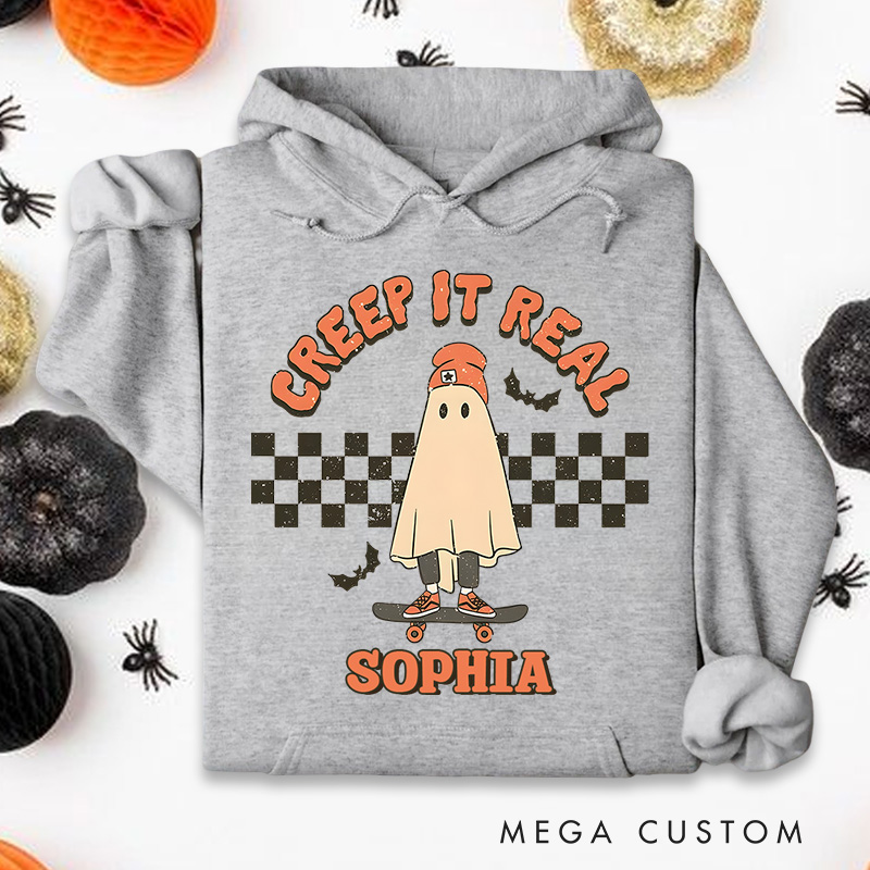 Personalized Creep It Real Ghost with Retro Vibes for Trendy and Cool Hoodies