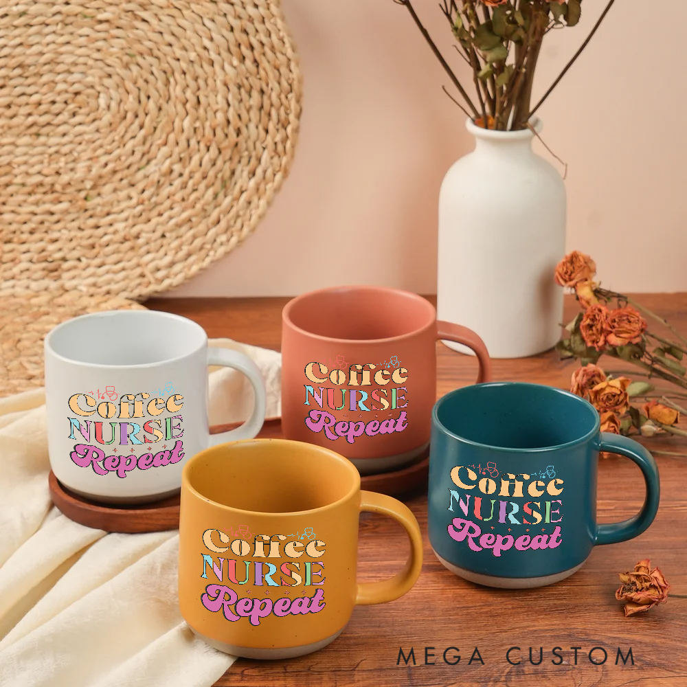 Personalized Nurse Two-Tone Ceramic Mug Gift Custom Name and Fun Design Mugs Gift