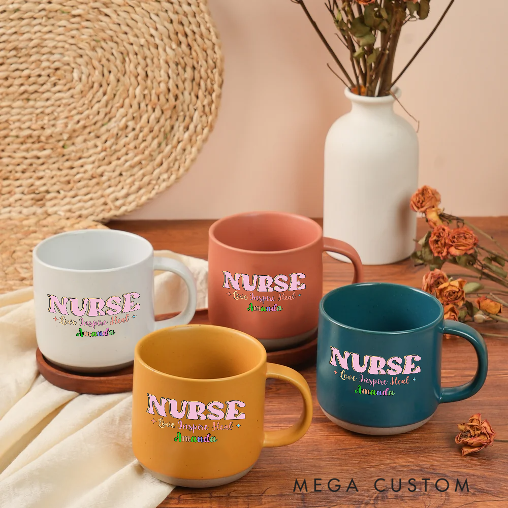 Personalized Nurse Ceramic Mug Gift Custom Name and Inspirational Design Mugs Gift