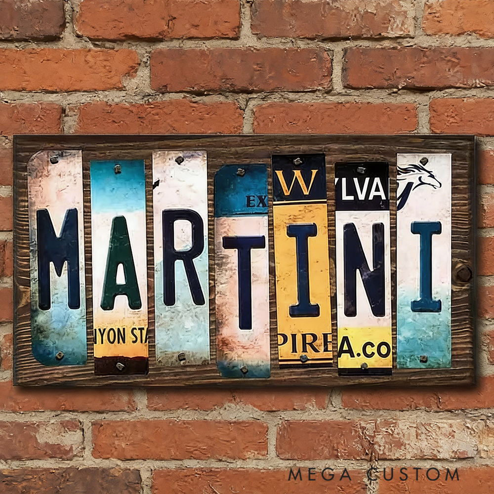 Personalized License Plate Wall Art Unique Gift for Car Enthusiasts