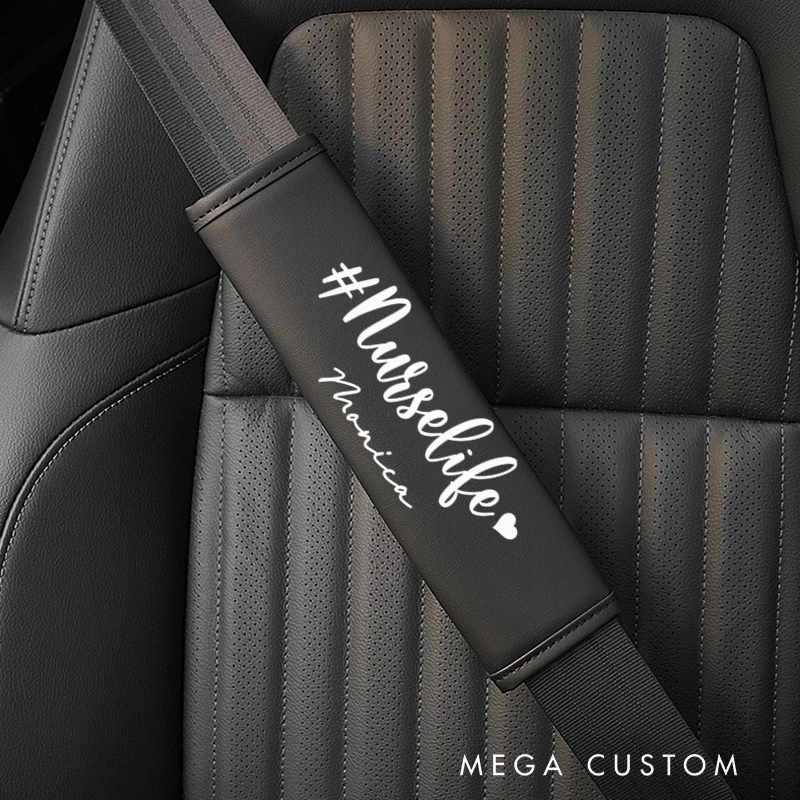 Personalized Nurse Seat Belt Cover Custom Name Car Seatbelt Cover Shoulder Seat Belt Gift